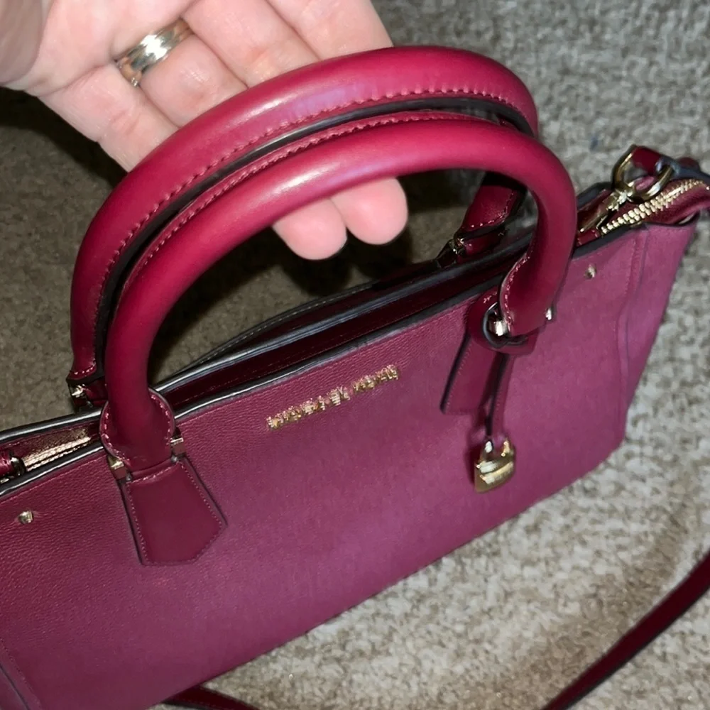 Michael Kors Hayes large leather satchel crossbody